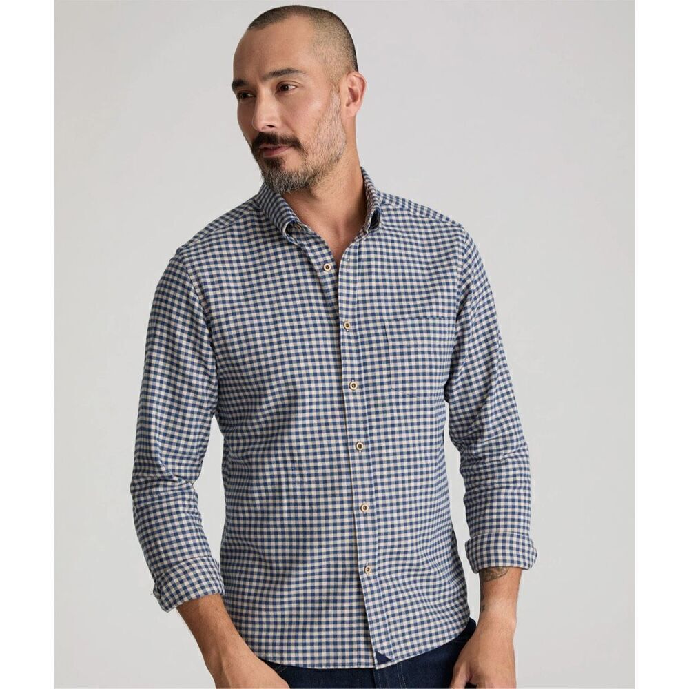 UNTUCKit Flannel Cerasuola Button Up Plaid. Shirt Sz XL Blue White